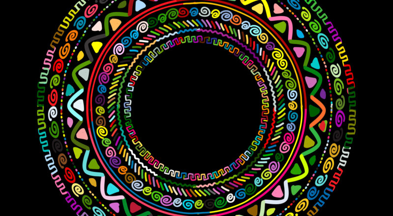Round ornament design, ethnic mandala. Vector illustration