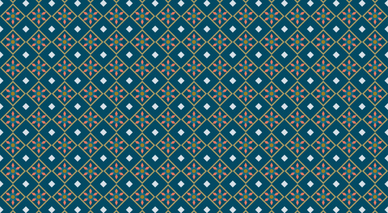 Dark blue pattern of diamonds.