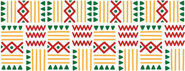 green, red, and yellow design on white background.