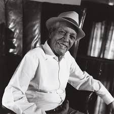 a black and white image of son cubano artist, Compay Segundo